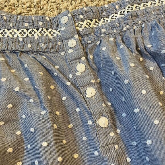 Croft & Barrow Womens Nightgown Plus Size 2X Blue 100% Cotton Swiss Dot Lghtwght - Picture 2 of 9
